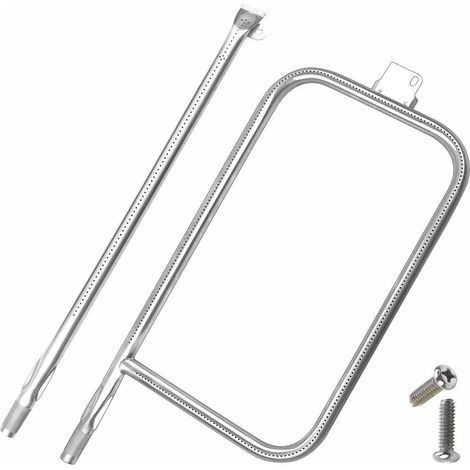 Brûleur incurvé en acier inoxydable pour barbecue Weber Q300 Q320 Q3000 Q3200 – Dimensions 60,5 cm x 26,4 cm – Compatible avec 80385 60036 13122 (1/5)