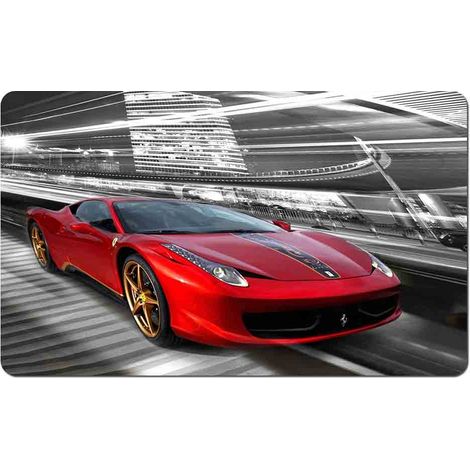 Alfombrilla de escritorio grande Ferrari de 55x90 cm.