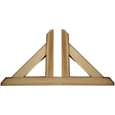 Pied de meuble en bois de pin autoclave 60x30 cm – Pour panneaux grillagés intérieurs et extérieurs – Résistant aux intempéries