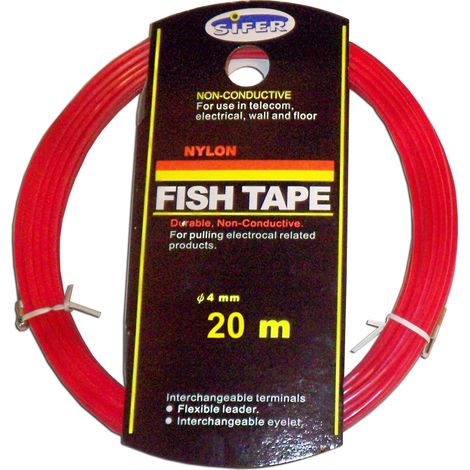 sifer guia pasacables nylon electricidad ø 4 mm x 20 mt 2320nl
