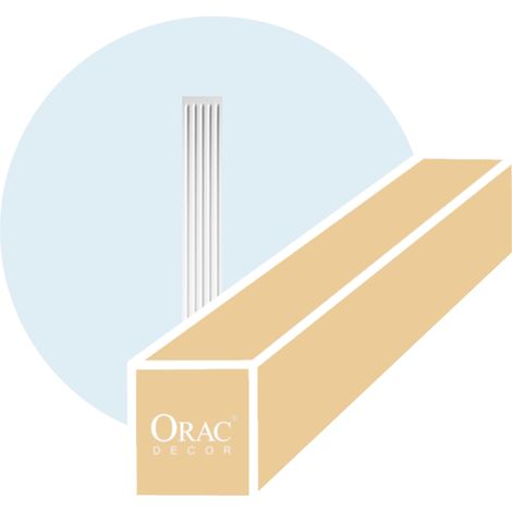 Carton complet de 8 pilastres K200 - 13,6x200x1,8cm - ORAC DECOR