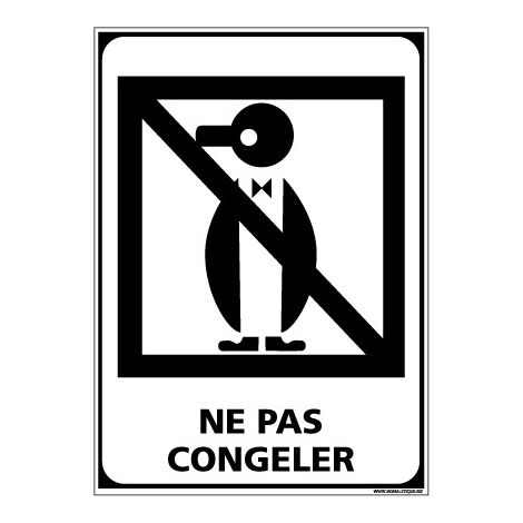 Adhésif de Signalisation CONDITIONNEMENT : NE PAS CONGELER (M0315).- Adhésif - 75 x 105 mm