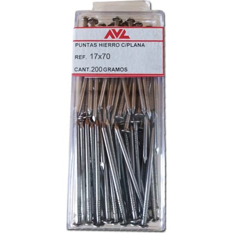Pointes de fer AVL avec plat 70x17 mm blister à bulles de 200 g 81-G