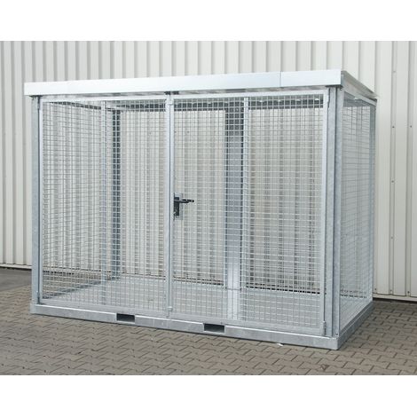 Bauer Südlohn Conteneur pour bouteilles de gaz GFC-E/T M4, galvanisé à chaud (1/4)