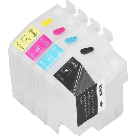 4 Cartouches d'Encre Cyan Magenta Jaune Noir - Recharge Compatible Imprimante LC3029 Haute Performance (1/5)