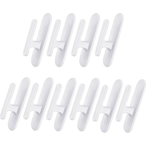 Crochets de rideaux autocollants pour mur, fenêtre, support de ficelle pour gestion et fixation des cordons de rideaux (B) (1/4)