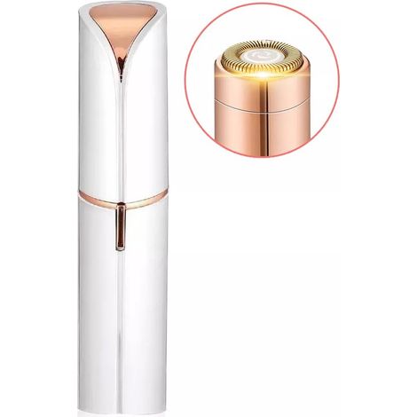 Tondeuse de précision faciale rechargeable USB – Impeccable pour une peau parfaite – Compacte et nomade – Blanche (1/5)