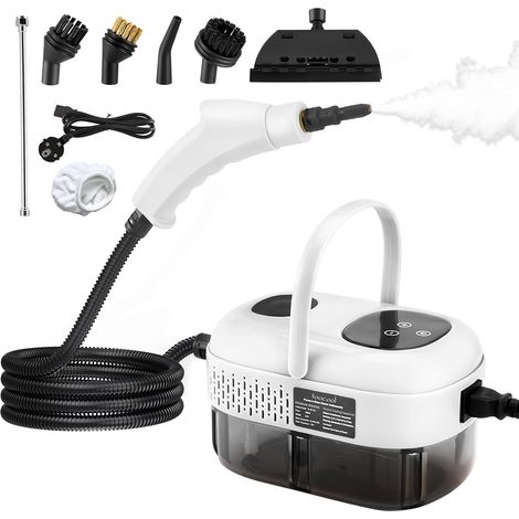 Handdampfreiniger mit 2500 W, 1100 ml großer Wassertank, mit 6 einstellbaren Geschwindigkeiten und 3 Arten von Bürstenköpfen, für Küchenschränke und Badezimmer. (1/5)