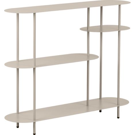Etagère 4 plateaux arrondis et asymétrique en métal laqué sable - ELYAG (1/5)