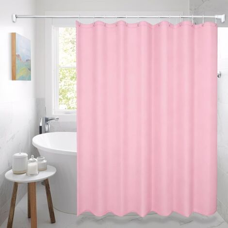 1 Rideau Douche, 180x200 Cm, Tissu Peva Imperméable, Anti Moisissure, Salle De Bain, Avec 12 Crochets (1/5)