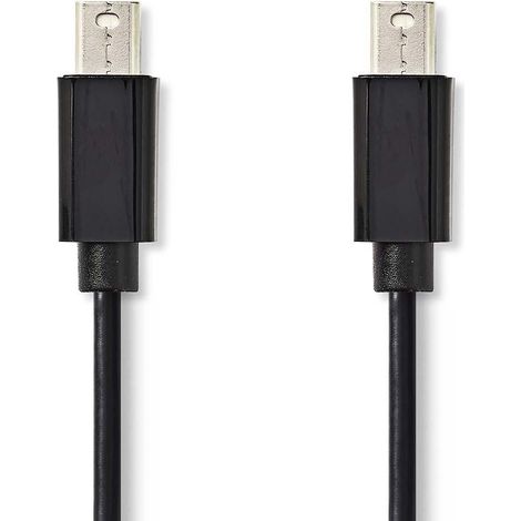 Cable mini displayport displayport 12 mini displayport hane mini displayport hane 216 gbps niquel plateado 100m redondo pvc negro plastpase