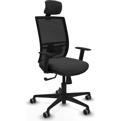 Silla de oficina piqueras y crespo Yunquera negro espuma de alta densidad (1/2)