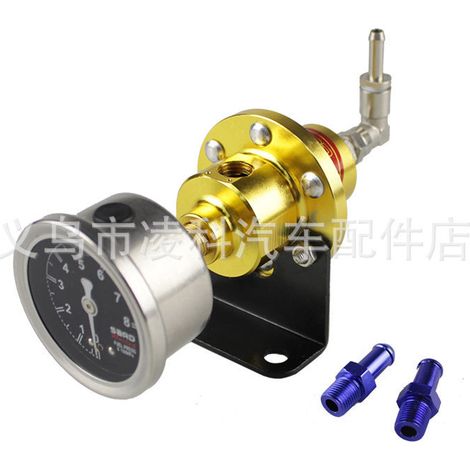 Car modification parts, fuel pressure regulating valve, turbocharger, pressure regulator, universal adapter - gold (1/4)