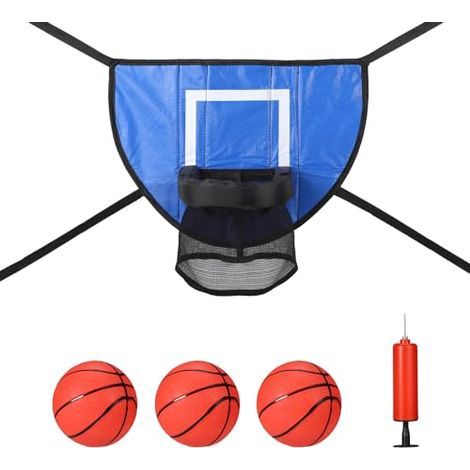 Ensemble de Panier de Basket Trampoline, Panier de Basket pour Trampoline Étanche Panier de Basket pour Trampoline Doux pour Les Amateurs de Basket-Ball de Tous Âges (1/5)
