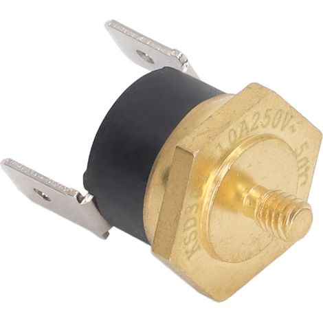 5 Stück KSD301 Kupferthermostat Bimetall, normalerweise geschlossen, M4 Schnappscheiben-Temperaturschalter, 250 V, 60 °C (1/5)