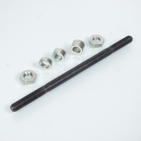 Axe roue arrière pour mobylette MBK 88 Ø10mm L182mm / M10 P100 (1/2)