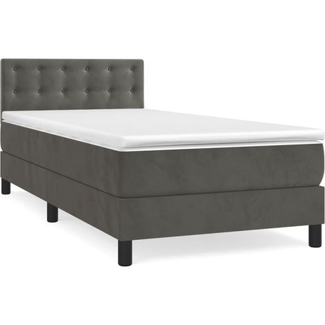 Maison Exclusive - Boxspringbett mit Matratze Dunkelgrau 100x200