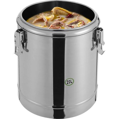 Chauffe-plats commercial en acier inoxydable 20L/30L seau à soupe isotherme chaud/froid - 20L (1/5)