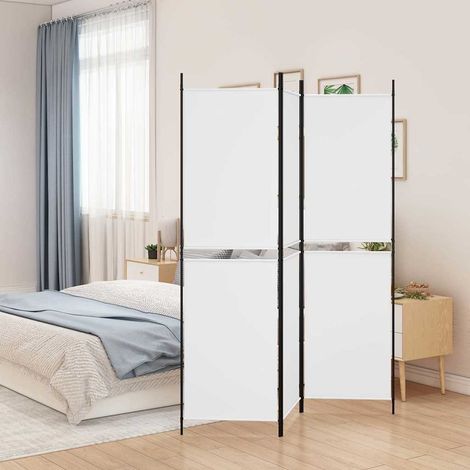 Cloison de séparation 3 panneaux-Paravent-Séparateur de pièce Blanc 150x200 cm Tissu 856511 (1/5)