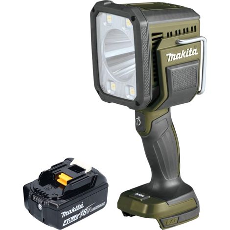 Makita DML 812 M1 Akku Handstrahler 18 V 1250 lm LED Olive Grün Outdoor Adventure Sonderedition + 1x Akku 4,0 Ah - ohne Ladegerät