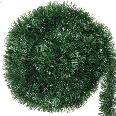 Guirlande de Noël verte de 15 mètres, décorations de Noël, guirlande de sapin artificielle, guirlande douce en guirlande non lumineuse pour escaliers, cheminée, intérieur et extérieur, décoration de f (1/5)