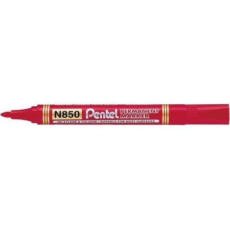 Pentel N850 marcador permanente Rojo 12 pieza(s)
