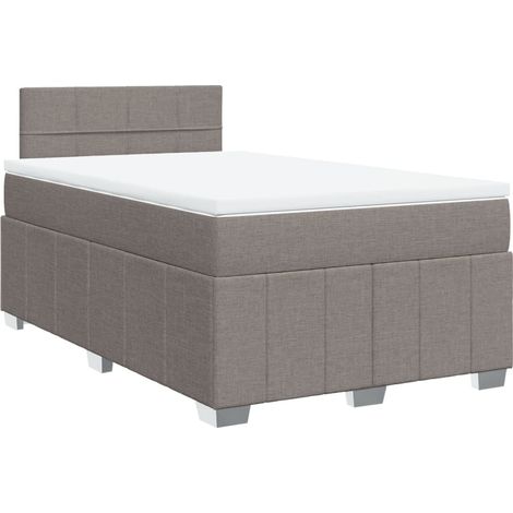 Maison Exclusive - Giroletto a Molle con Materasso Tortora 120x190 cm in Tessuto (1/5)