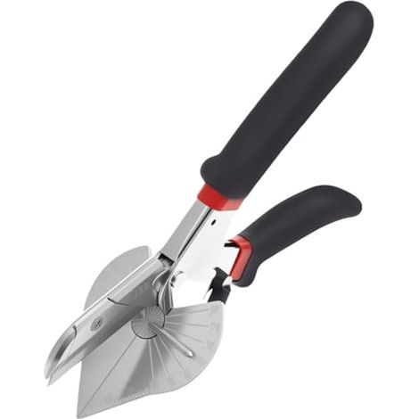 Cisaille à onglet multi-angle réglable à angle de 45 à 135 degrés, outil de coupe quart de rond en acier au carbone, lame remplaçable pour bois tendre, plastique, PVC, caoutchouc (1/5)