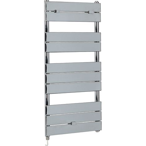 Milano Lustro Electric Chrome Flat Panel Heated Towel Rail Radiator with Simple Heating Element - 1000mm x 450mm (1/5)
