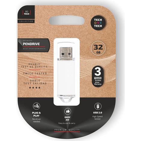 Memoria usb basic white pendrive 32 gb