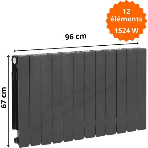 Radiateur aluminium H.67 x 96 cm ADR 600 1524 W (1/5)