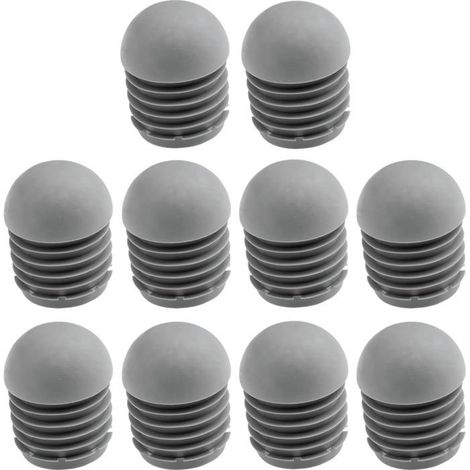 Embouts de pieds de chaise Lot de 10 Plastique gris antidérapant Protection silencieuse pour les sols (1/4)