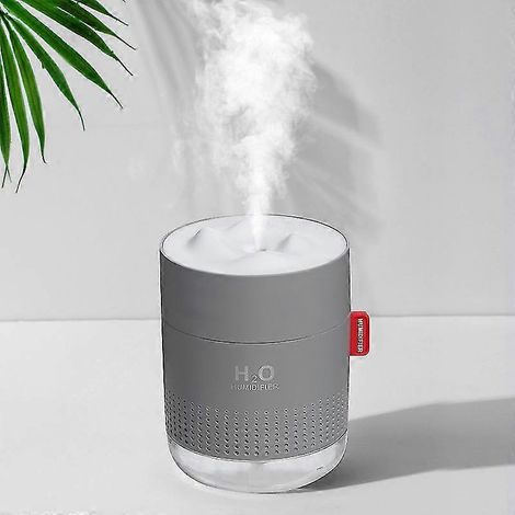 White Snow Mountain Luftbefeuchter 500 ml Ultraschall-USB-Aroma-Luftdiffusor mit beruhigendem Licht, Aromatherapie-Luftbefeuchter für Zuhause – Grau (1/5)