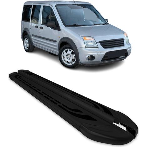 Marchepieds Latéraux pour Ford Transit Connect 2002-2013 Aluminium Noir L1 Court (1/5)