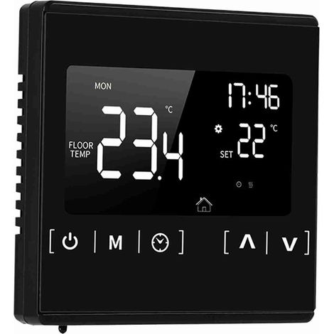 Thermostat intelligent à écran tactile LCD pour système de chauffage au sol électrique programmable à domicile – Thermorégulateur CA 85-250 V – Régulateur de température (1/5)