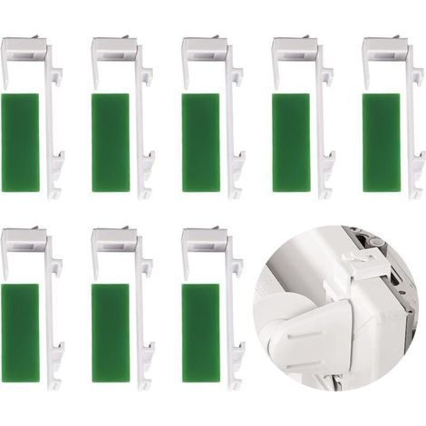 Supports de serrage longs pour stores doubles – 20 pièces, fixation sans perçage sur fenêtres et balcons en PVC (1/4)