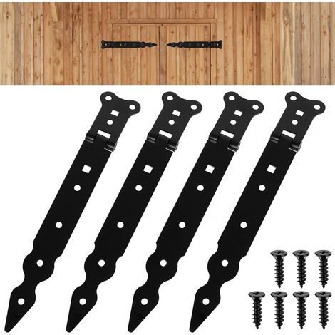 4 Pcs Charnière Lourde 250mm Volet T Charnières Croisée Portail Bois Porte Placard Abris Jardin (1/5)