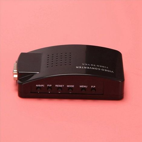 Adaptateur AV Vers VGA - Convertisseur S-Video 4 Broches Vers VGA - Pour DVD DVR CCTV STB - Résolution Jusqu'à 1920x1200 - 5 Pièces (1/5)
