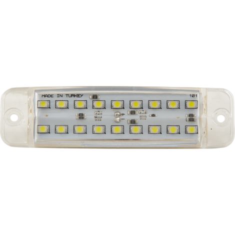 LED Seitenmarkierungsleuchte 18 LED 12-24V 100mm, weißer Farbe