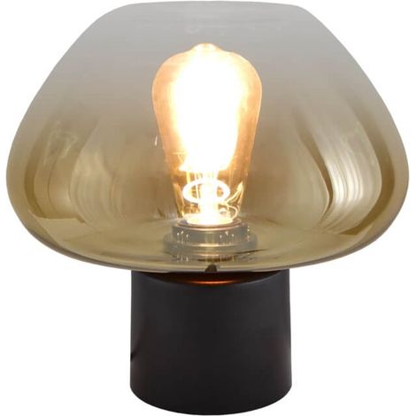 Lampe de table Genua noir avec verre doré Ø 24cm - 4970-05-10-24 (1/3)