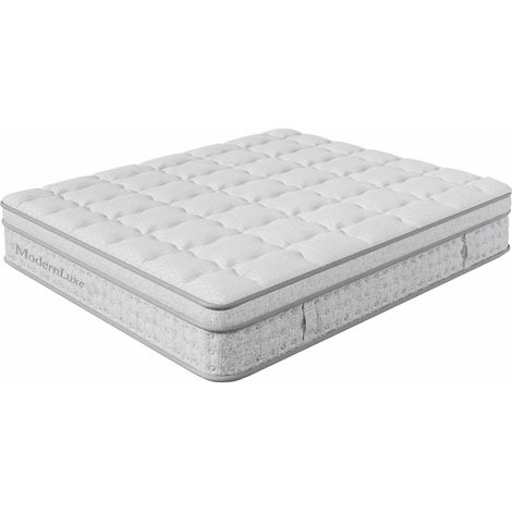 Matelas hybride à ressorts ensachés 7 zones 180x200 cm H3, hauteur 25 cm, avec mousse froide, respirant et offrant un soutien maximal, certifié OEKO-TEX, matelas King Size pour adultes