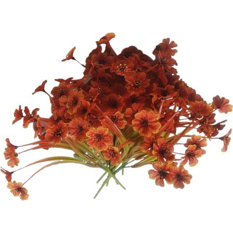 Lot de 10 fleurs artificielles d'automne aux couleurs vives et réalistes, qui ne se décolorent pas, pour la décoration de votre maison de campagne ou de votre jardin. (1/5)