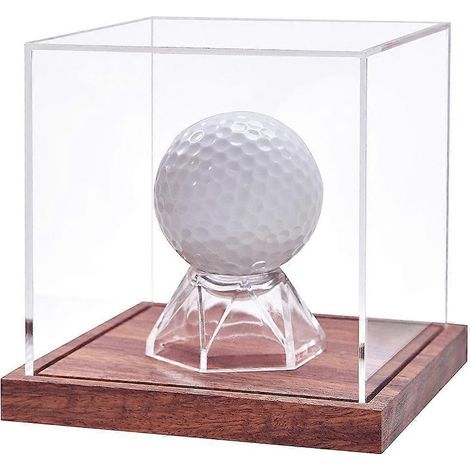 Boîte de présentation en acrylique transparent pour balles de golf, boîte de rangement transparente multifonctionnelle pour collectionneurs de balles de baseball et de golf (1/5)