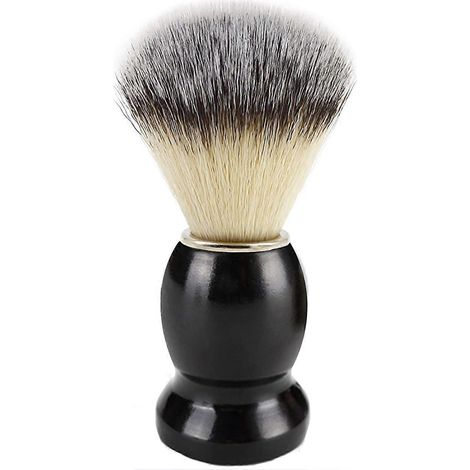 Pinceau de rasage artisanal avec manche en bois dur, outil de coiffure professionnel de luxe pour homme - Noir, cadeau idéal pour la fête des pères offert par sa fille