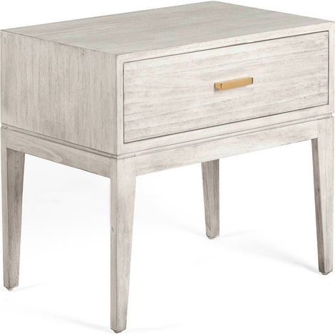 Table de chevet en cèdre gris voilé doré - Gris voilé et doré (1/5)