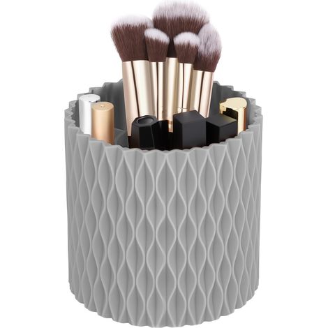 Organisateur Maquillage Rotatif, 360°Rotatif Pot a Crayon, Porte-pinceaux, Rangement cosmétique avec 5 compartiments, Organisateur Salle de Bain, pour la Coiffeuse, la Salle de Bain (1/5)