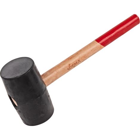 Gummihammer Schonhammer Gummi Hammer mit Holzstiel Ø 55, 65, 90 mm schwarz (1/3)