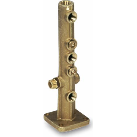 Barra irrorante Braglia M365 in ottone completa di 4 tappi G3/8"M (1/2)