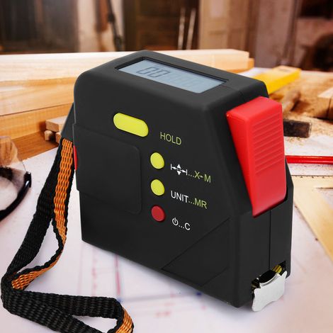 Mètre ruban électronique avec écran LCD numérique de 5 m, règle pour le travail du bois (1/5)