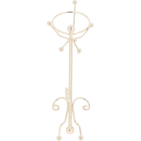 Porte-manteau miniature pour maison de poupée à l'échelle 1:12, support pour chapeau et manteau, accessoire de mobilier d'entrée miniature réaliste. (1/5)